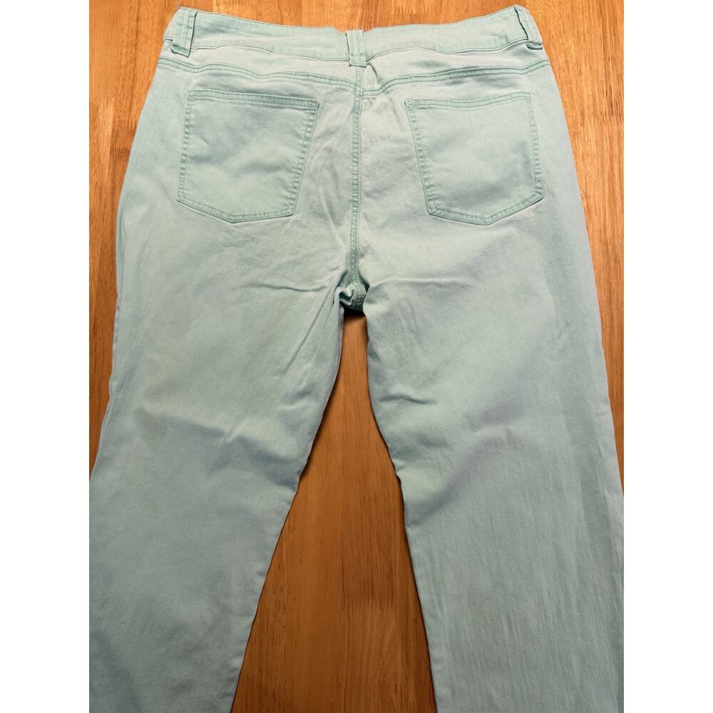 New York & Company Womens 16 Mint Green Stretch Cotton Pants Straight Leg - Picture 4 of 4